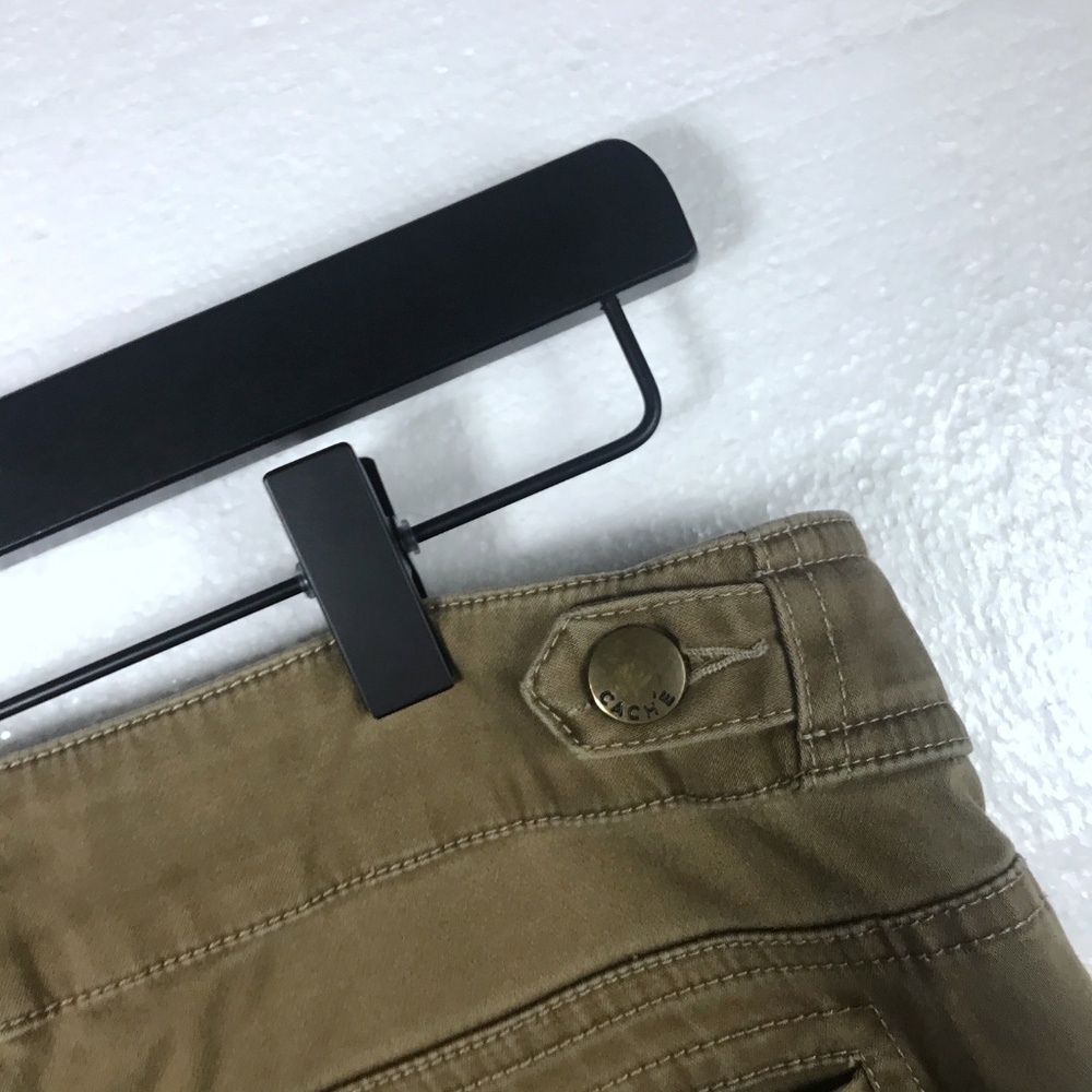 Cache 6 Brown Button Detail Casual Trouser Pants - image 6